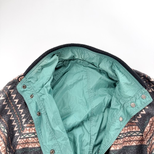 Vintage Current Seen Reversible Aztec Jacket Seafoam Green Southwestern XL Retro - Picture 5 of 11