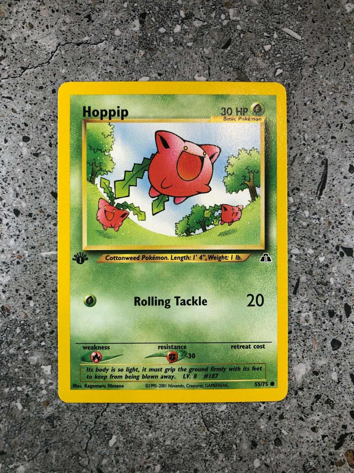 Pokemon TCG Cards 1st Edition Hoppip 55/75 Neo Discovery NM