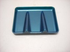 Tupperware Soap Dish  Scouring Pad Holder Jewelry Spoon Metallic Green 1278