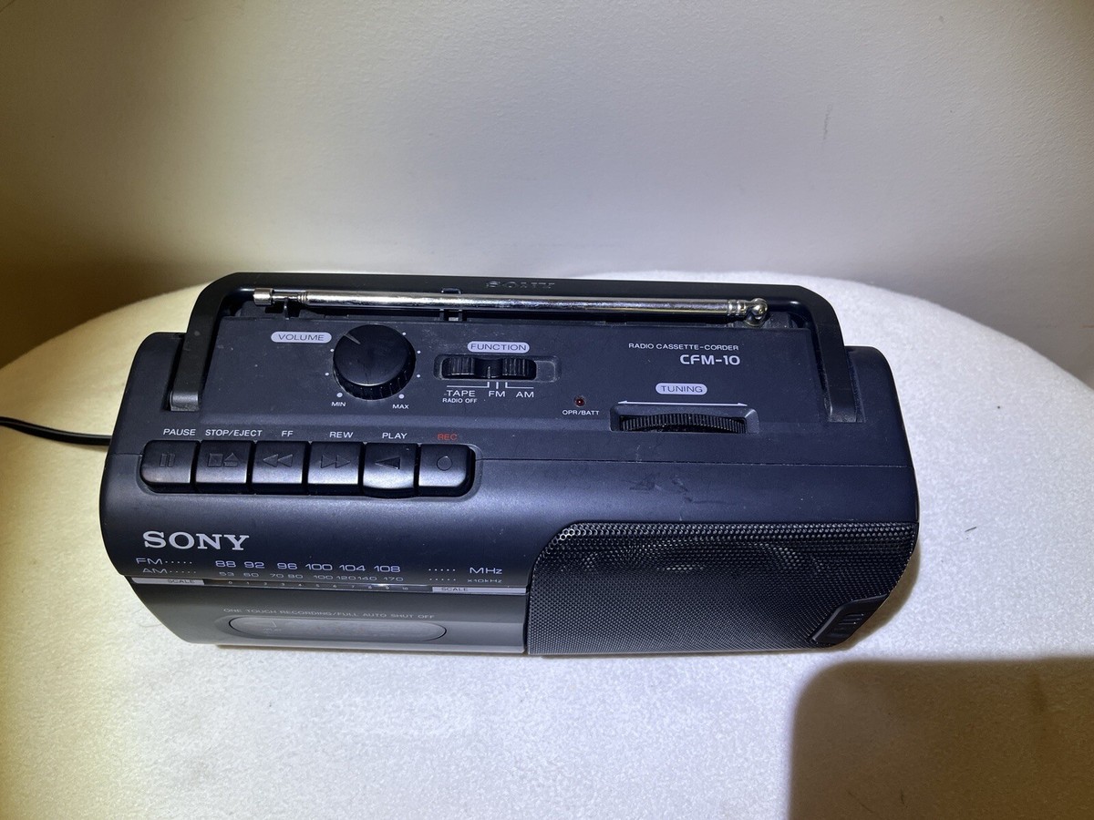 SONY CFM-10 Portable Mini Boombox AM/FM Cassette Tape Player