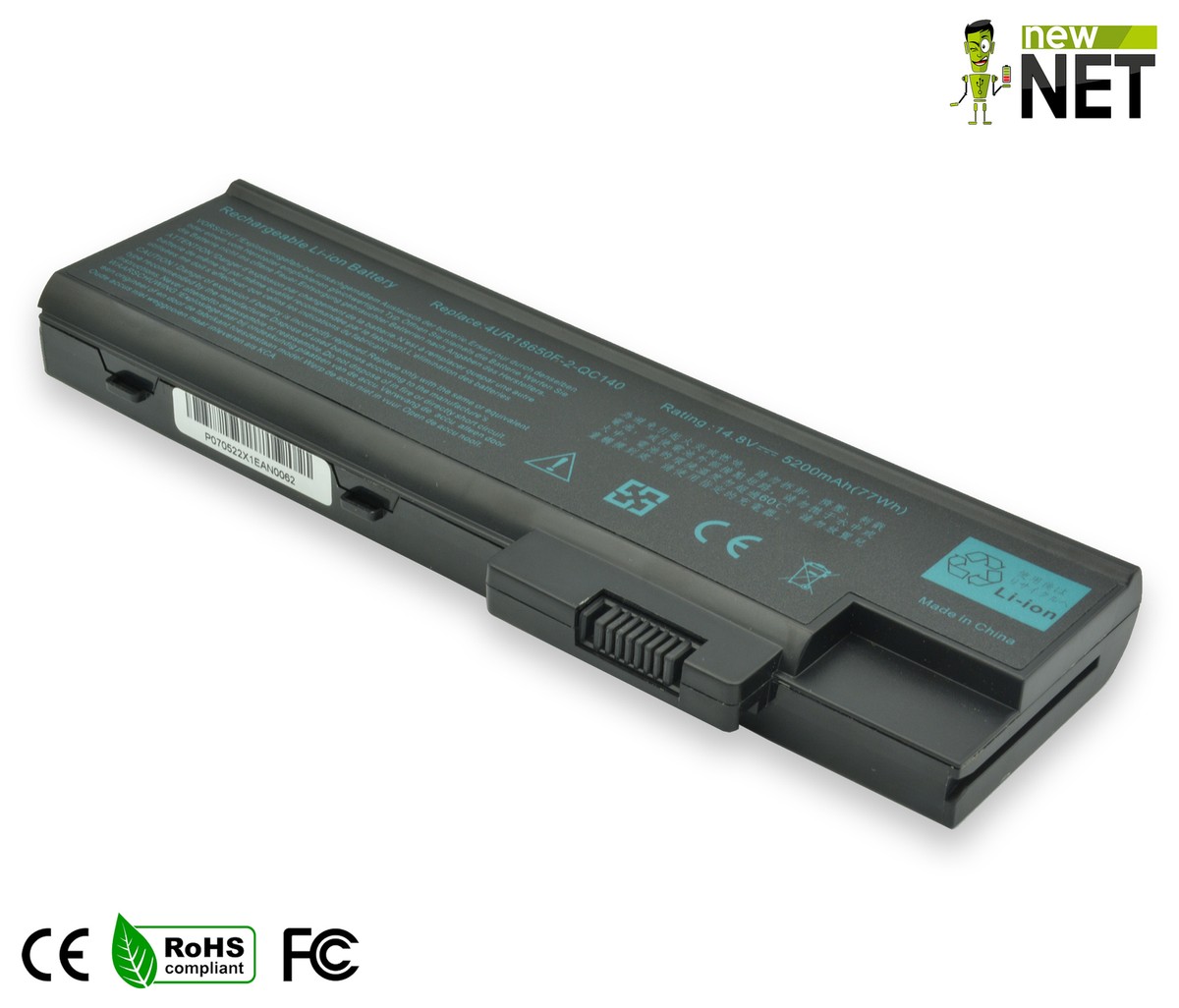 Batteria 5200mAh 14.4V 14.8V Compatibile Acer TravelMate 2300 2300LC 2300LM – SQU401 - Foto 4