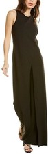 Adrianna Papell Women's Crepe Halter Jumpsuit, Black, 2 8 6