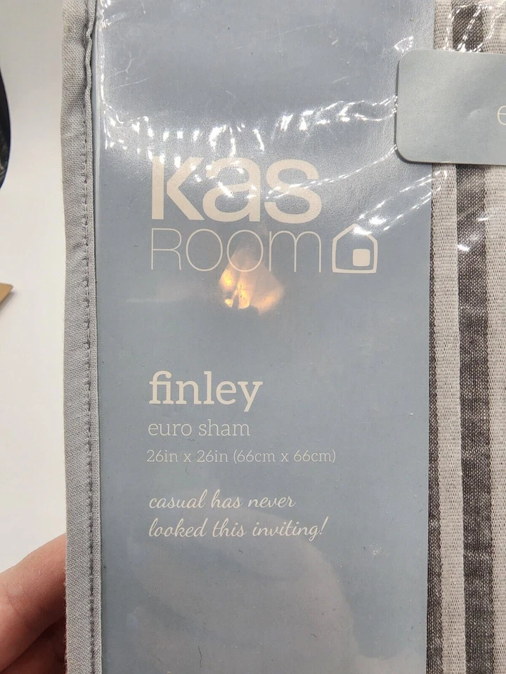 Kas Room Finley Euro Sham Rayas 26” X 26” Foto 3 de 4
