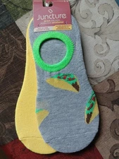 JUNCTURE LOT OF 2 TACOS & YELLOW WOMANS NO SLIP SHOE LINERS SIZE 5-9 NWT