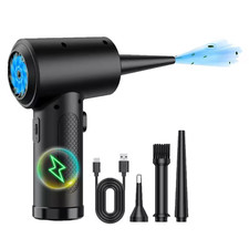 Newhouse Electric Cordless Air Duster NHAD-BR-001, 3-Speed Blower for Car, Compu