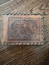 Vintage 1950-1970 Mexican Tourist Wallet Hand Tooled Leather