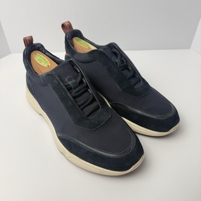 Authentic LORO PIANA Weekend Modular Walk Black Suede Lace Up Sneakers Men's 41 