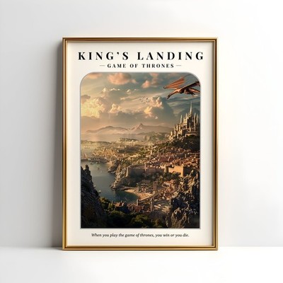 Game of Thrones Kings Landing Poster 24x36 Unframed GOT Art Print Decor