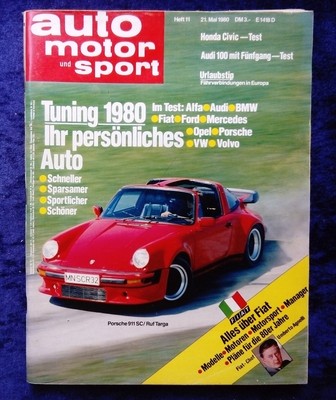 AMS 11/1980 Audi 100 Typ 43 GL 5S und 5E, Honda Civic, BMW 3er E 21,