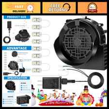 Replacement 1.5A Air Blower Fan for Inflatables, 8 LED Light, 2.0A Adapter