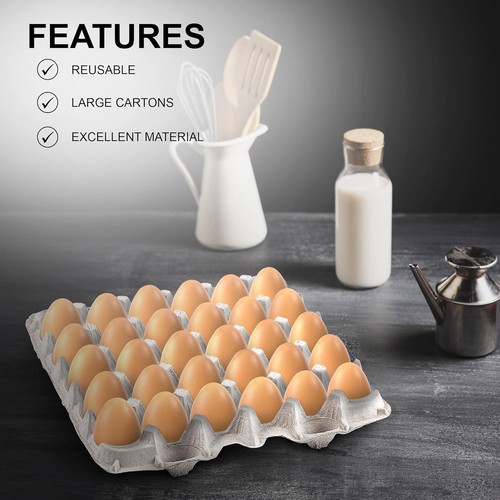 Multipurpose Egg Flats in Biodegradable Pulp Fiber - 15 Pack for Home & Hobby - Picture 8 of 11