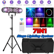 Multi Effect Laser Beam RGBW UV Stage Light, DMX Control, with Tripod Stand Bag