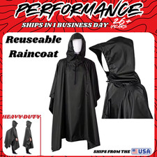 Hooded Jacket Rain Poncho Raincoat Water Proof Hood Oversized Cape Waterproof