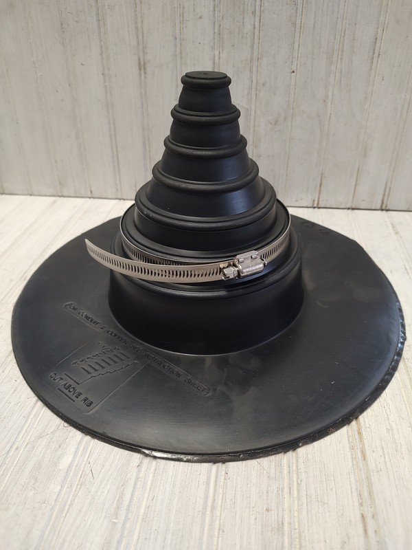 EPDM BFDP QuickSeam Roof Pipe Boot Flashing, 1" - 6" Bid For 1 / 3 Are Available