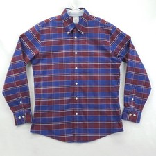 Brooks Brothers Shirt Mens Medium Plaid Regent Non Iron Stretch Business