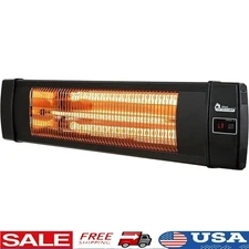 Indoor Outdoor Infrared Heater 1500W Wall Ceiling Mount Remote Control New