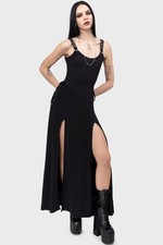 Killstar Hellverina Split Maxi Skirt Womens Goth Alternative
