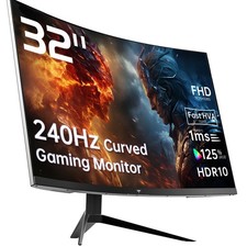 KTC 32 Inch Curved Gaming Monitor 240Hz 1080P 1ms FreeSync G Sync HDR10 1500R