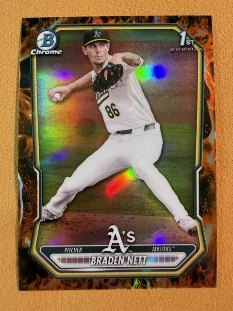 2026 1st Bowman Chrome Braden Nett BCP-137 Firefractor /3 First On Print🔥🔥🔥