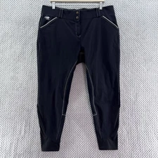 Piper by Smartpak Pants Womens 40R Black Equestrian Fitted Trouser Faux Suede