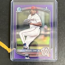 2025 Bowman Draft Purple Refractor /250 Miguel Sime Jr. BDC-181 Nationals