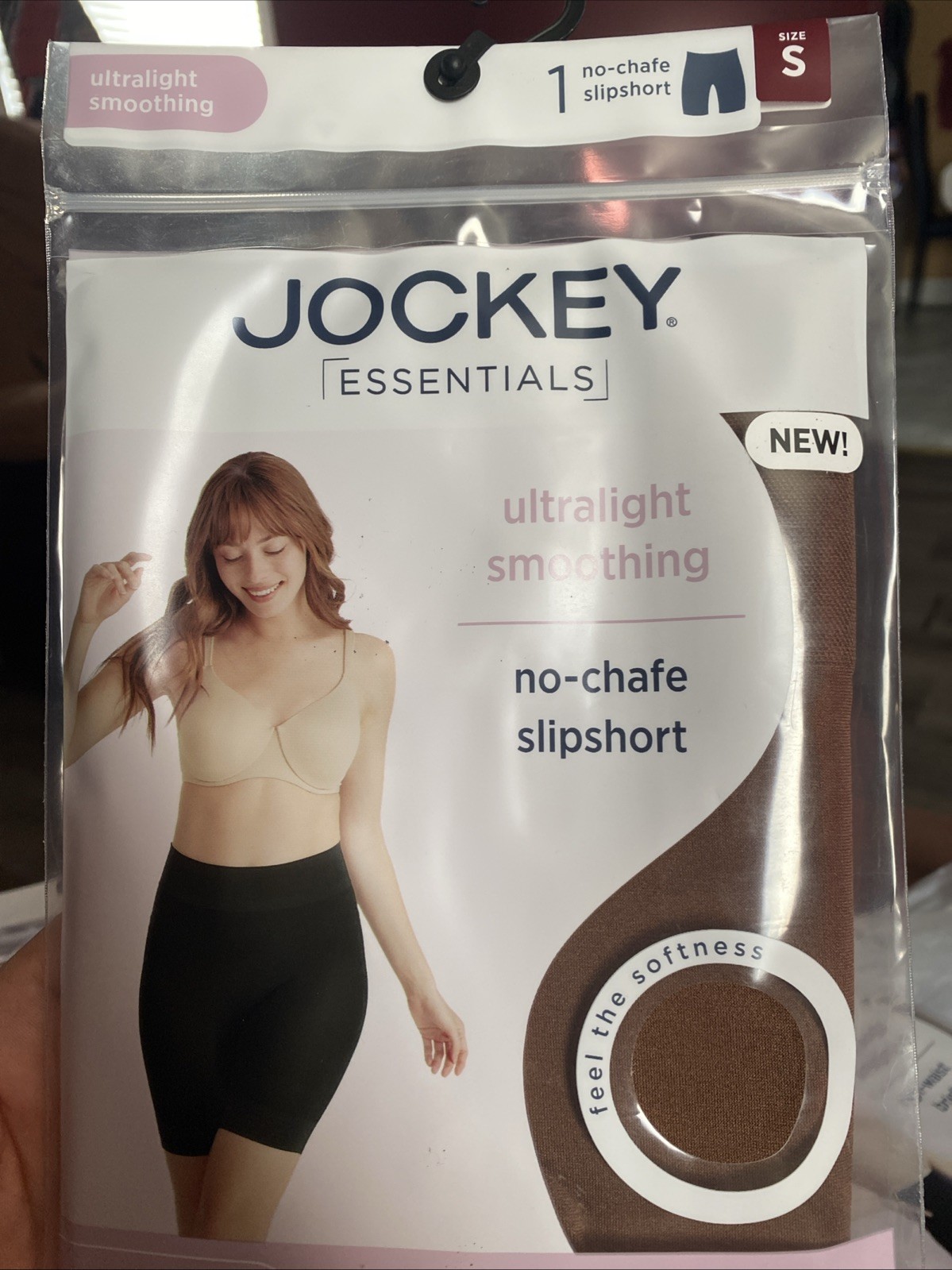 Jockey Womens No Chafe Slipshort Small Brown Smoothing 10725