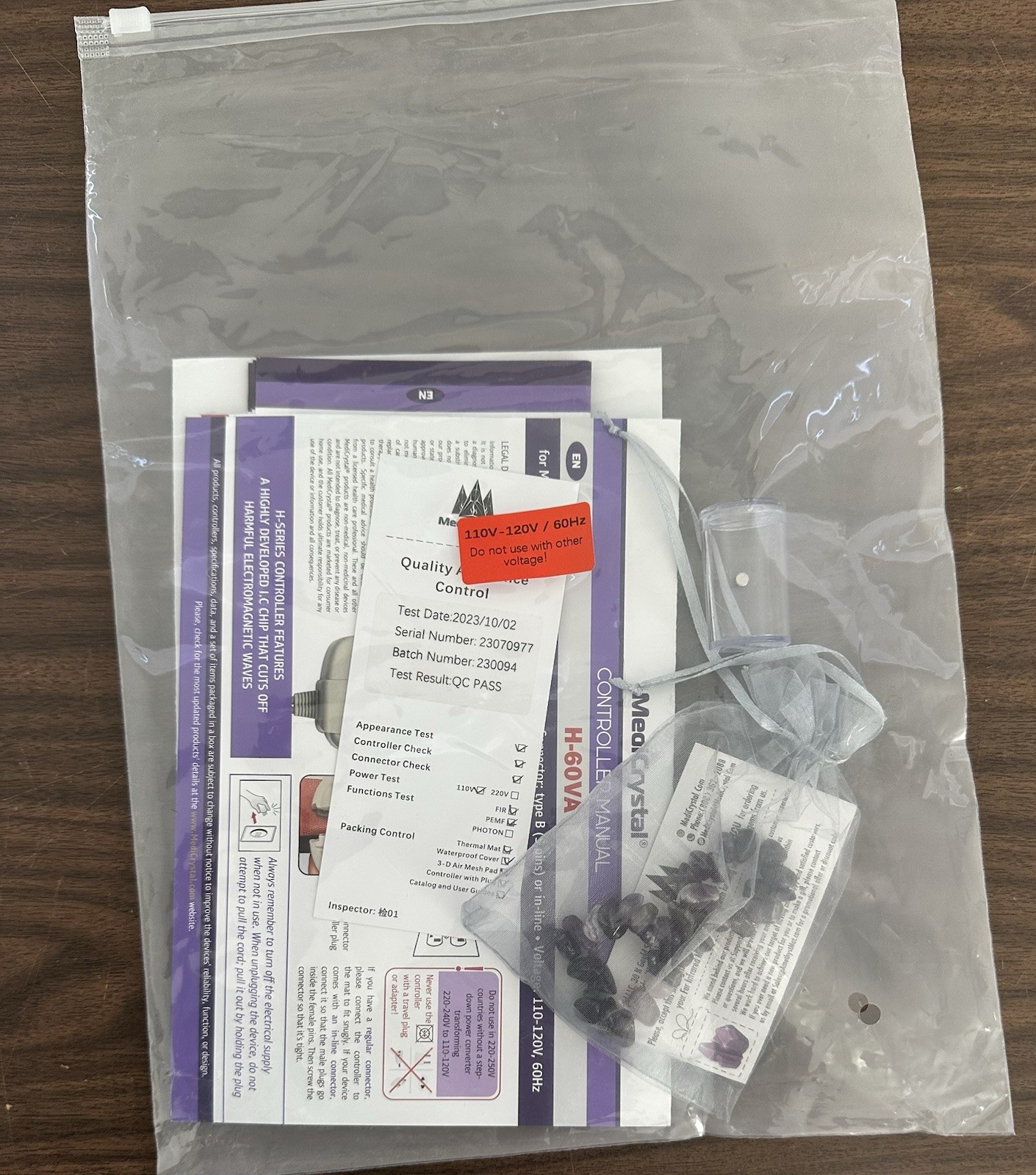 MedicrystaI Infrared Heating Stimulation Mat-Mini 32"L x 20"W-Natural Amethyst