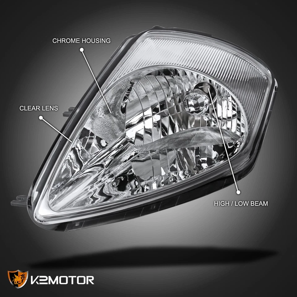Clear Fits 2000-2005 Mitsubishi Eclipse Headlights Head Lamps Left+Right Pair - Imagem 3 de 4