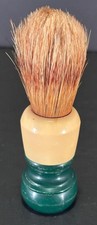 VTG. EVER-READY SHAVING BRUSH 200M GREEN BASE BADGER BRISTLE 4 3/4"