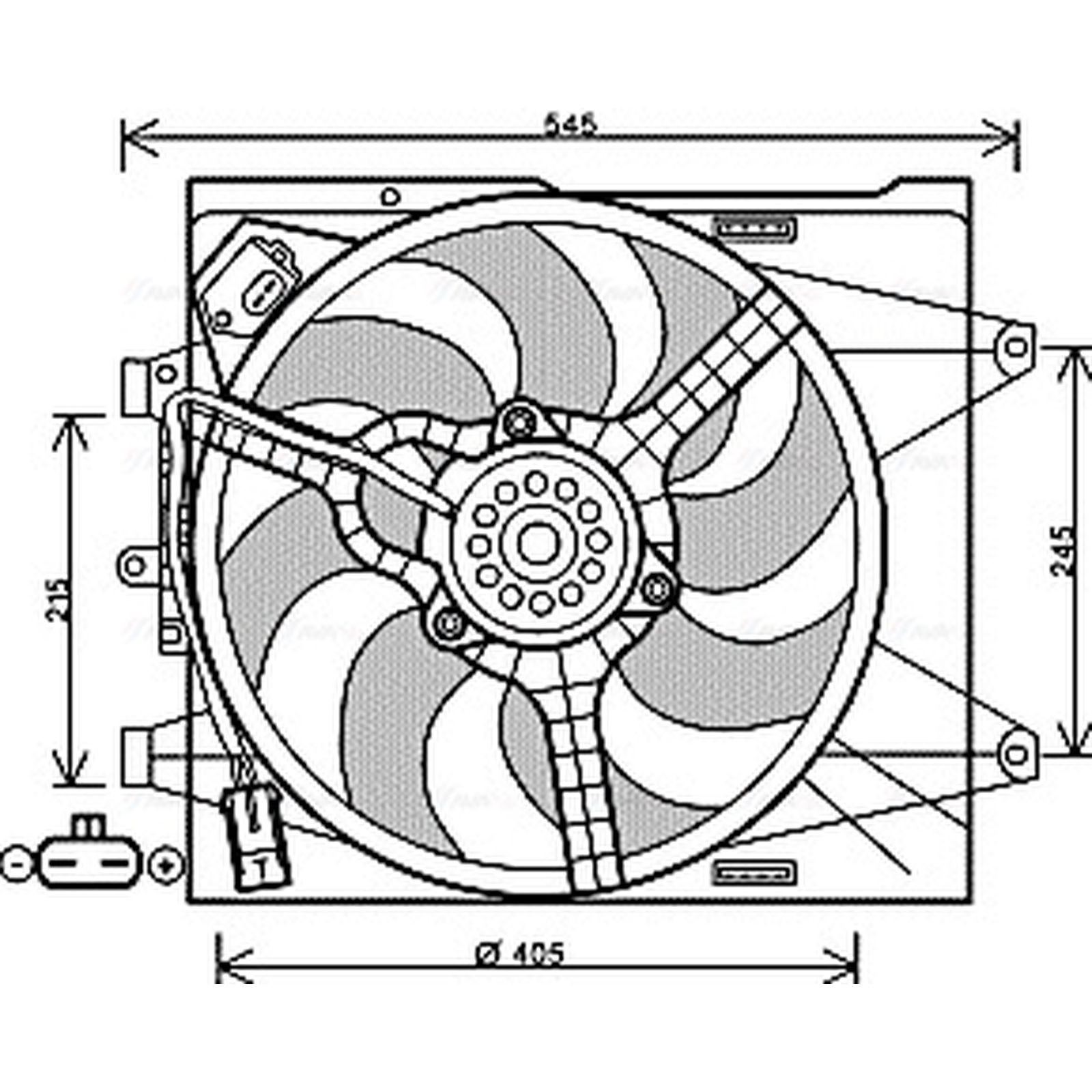 Engine Cooling Fan Fits Abarth 500 / 595 / 695 FIAT 500 AVA Clever Choice FT7564 - Image 4