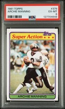 1981 TOPPS #379 ARCHIE MANNING PSA 6
