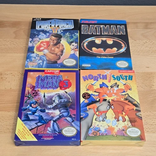 NES Boxed Game Lot Complete  Mega Man Punch Out Batman Authentic #2