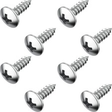 Stainless Steel License Plate Screws for License Plates, Frames, Covers - Front/