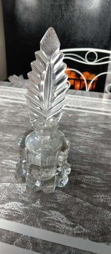 Bottiglia profumo vintage in vetro piuma/ventilatore - Foto 4 di 6