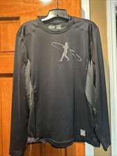 Nike Pro Combat Dri Fit Fitted Black Men's Compression Shirt Size M