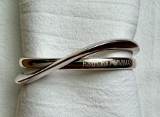 Emporio Armani Silver Cuff Bracelet- Sculptural Design. New without tags