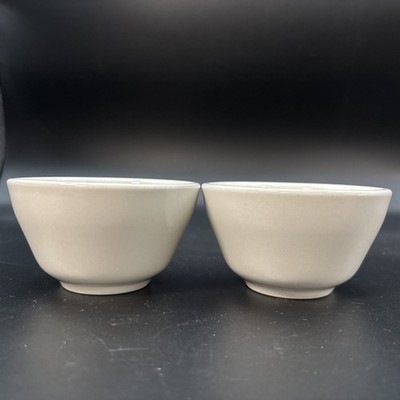 Set Of 2 VTG Off White Buffalo  China Restaurant Ware Small Soup/Dessert Bowls