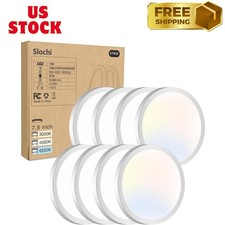 8PACK LED Flush Mount Ceiling Light Fixture, 3000K-4000K-6500K 100W Equivalent