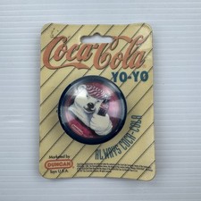 Vintage 1997 Coca Cola Duncan Yo Yo Polar Bear NOC Carded Promo Toy