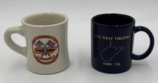 USS TENNESSEE (SSBN-734) WEST VIRGINIA (SSBN-736) SUBMARINE COFFEE MUGS NAVY