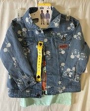 Mickey Mouse Denim Jacket and Shirt Boys Girls Size 5 Disney World Land Kids