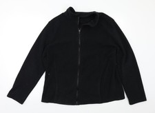 Womens UK Size 18 Peacocs Black Full Zip Sweatshirt