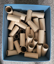 50 x EMPTY TOILET ROLLS - Clean - Arts & Crafts Seeds Plants Cardboard Tube Kids