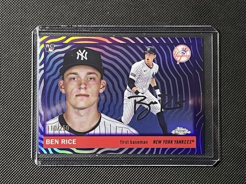 2025 Topps Chrome Platinum Anniversary Ben Rice Vibrations Refractor /250 RC