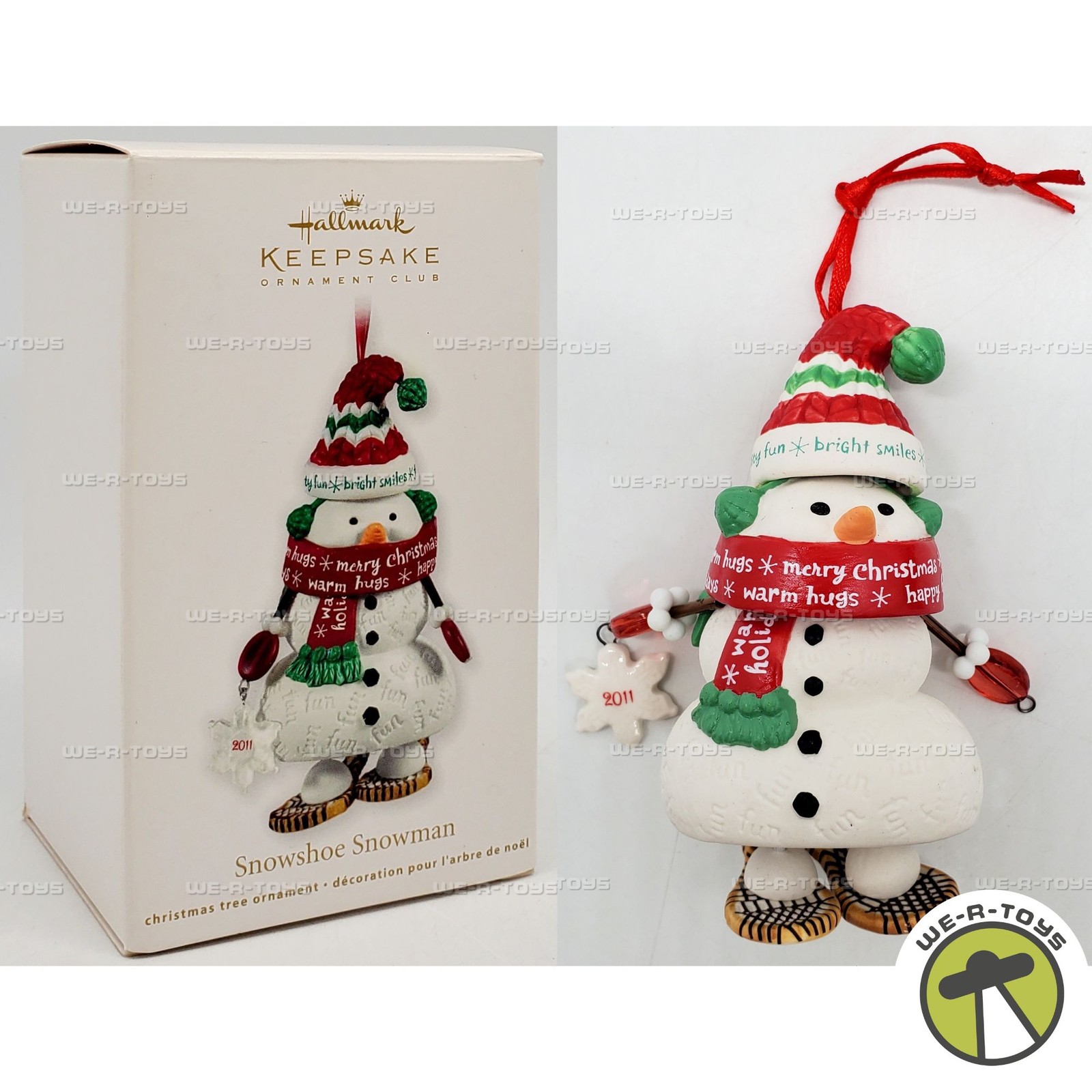 Hallmark Keepsake Ornament Club Ornament Snowshoe Snowman 2011