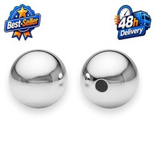 100pcs 8mm Silver Plated Brass Round Spacer Beads for Jewelry Making