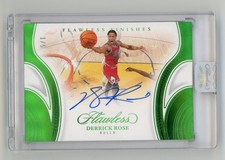 Derrick Rose 2024-25 Panini Flawless Finishes Emerald 1/5 Auto SEALED JERSEY #