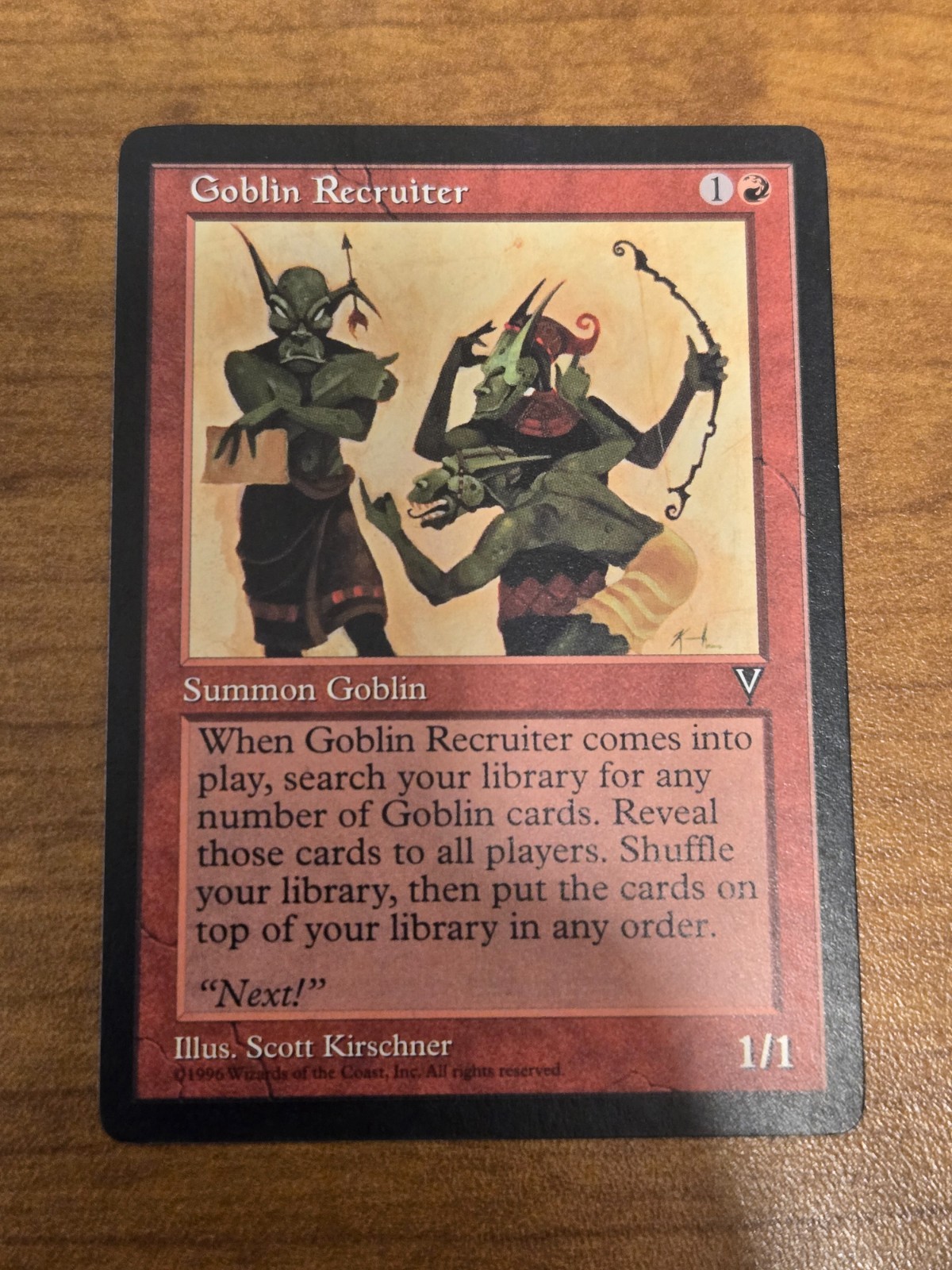 MTG Visions - Goblin Recruiter - VIS 80 - NM