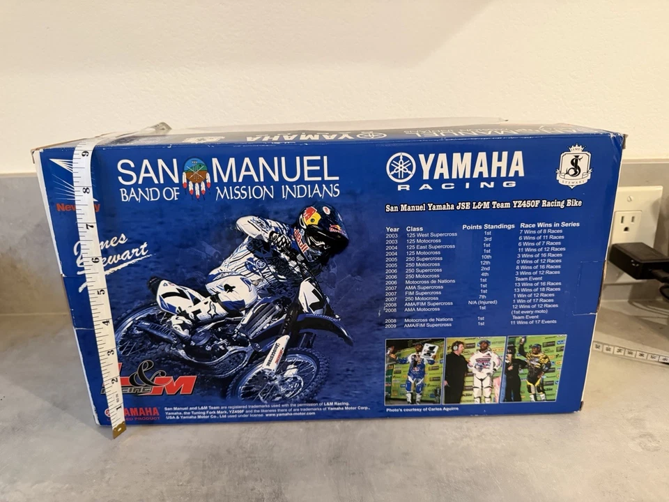 2010 James Bubba Stewart #1 Dirtbike Toy 1:6 Scale Newray Yamaha Moto Rare New - Image 3 of 4