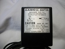 Casio AD-1U OEM Keyboard Power Supply AC Adapter 7.5V 600mA/i120v/60hz/12w